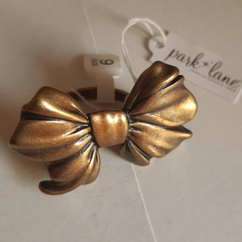 Bronze Bow Ring, Park Lane, Size 9